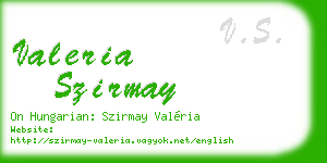 valeria szirmay business card